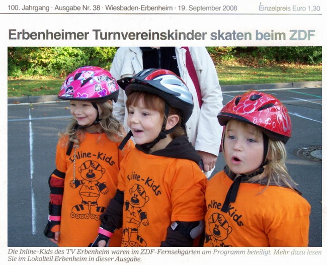 Text und Bild der Titelseite im Erbenheimer Anzeiger vom 19. September 2008