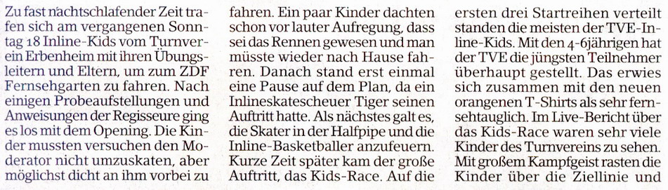 Text auf Seite 4 im Erbenheimer Anzeiger vom 19. September 2008