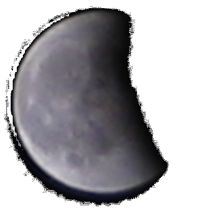 Nur noch für wenige Minuten sah man die Mondfinsternis. © MFRödel